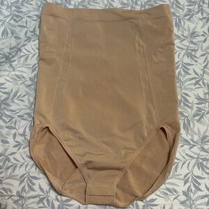 SPANX high waisted tummy and waist control shaper brief panty NWOT neutral Large